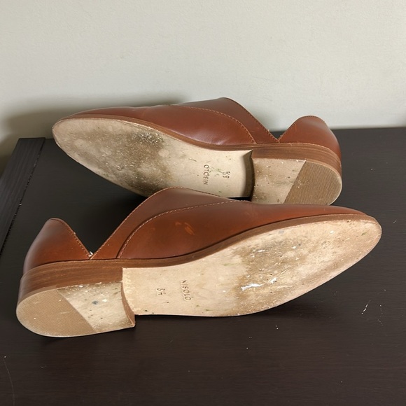 NISOLO Emma dOrsay Oxford 2 Shoe Leather Brandy Brown Slip On Sz 8.5 - Picture 11 of 13